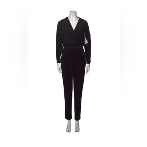 Kobi Halperin Black V-neck caped Jumpsuit XS